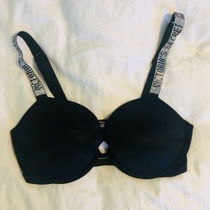 Black Rhinestone Victoria's secret Bra